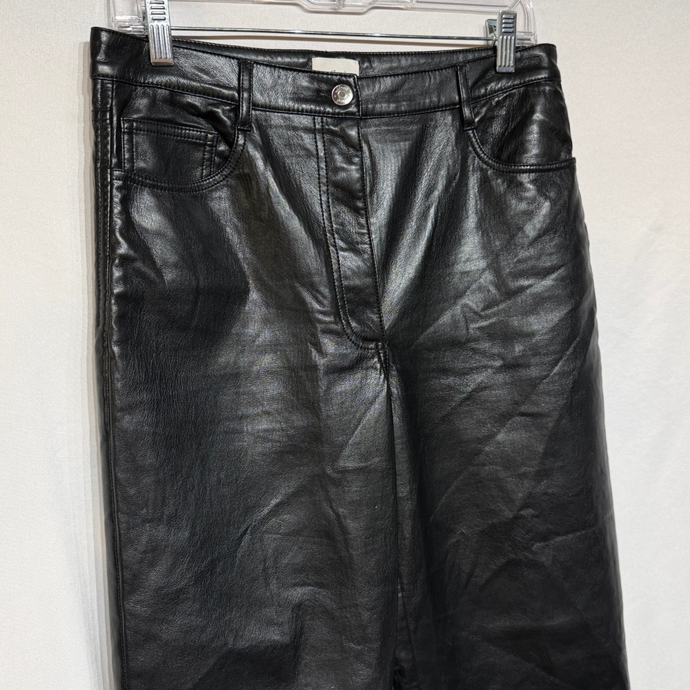 Aritzia Wilfred The Melina Vegan Leather Pant Black Size 10 - Picture 5 of 12